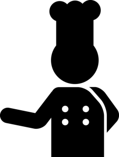 Chef In Uniform Line Art Illustration Svg, Free Vectors File